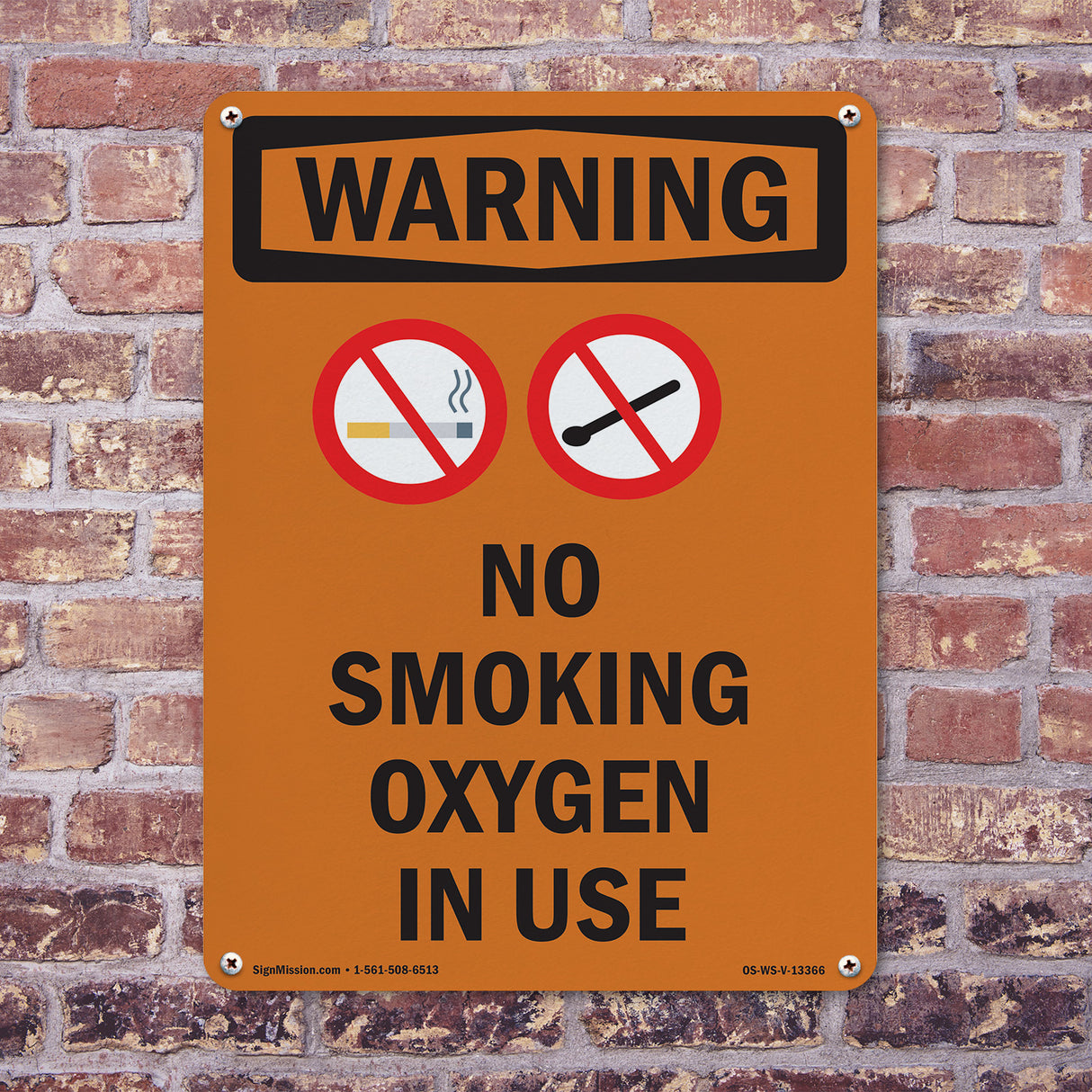 No Smoking Oxygen In Use Bilingual
