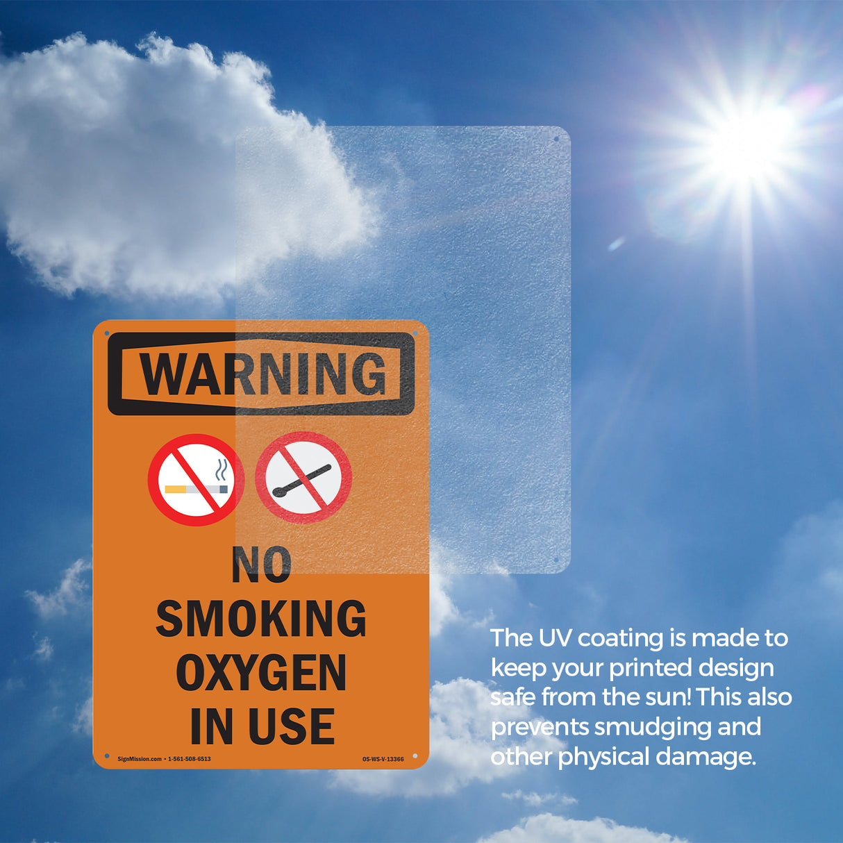 No Smoking Oxygen In Use Bilingual