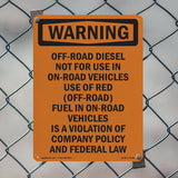 Off-Road Diesel Not For Use In On-Road Vehicles