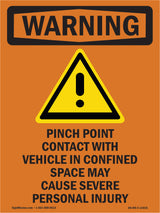 Pinch Point Contact With Vehicle With Symbol