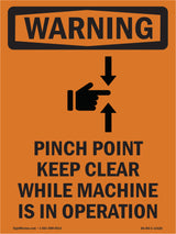 Pinch Point Keep Clear While With Symbol