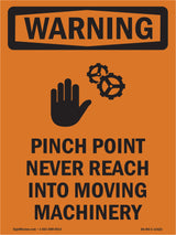 Pinch Point Never Reach Into With Symbol