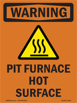 Pit Furnace Hot Surface With Symbol