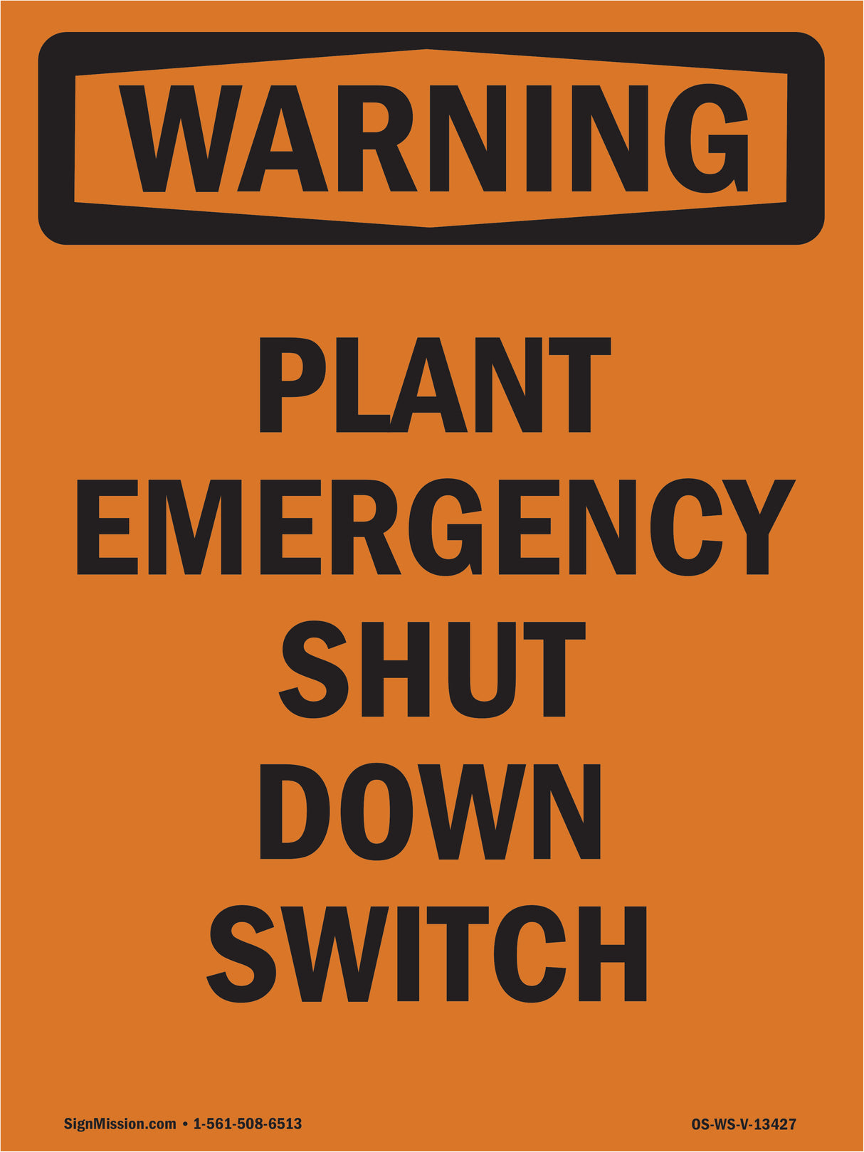 Plant Emergency Shut Down Switch