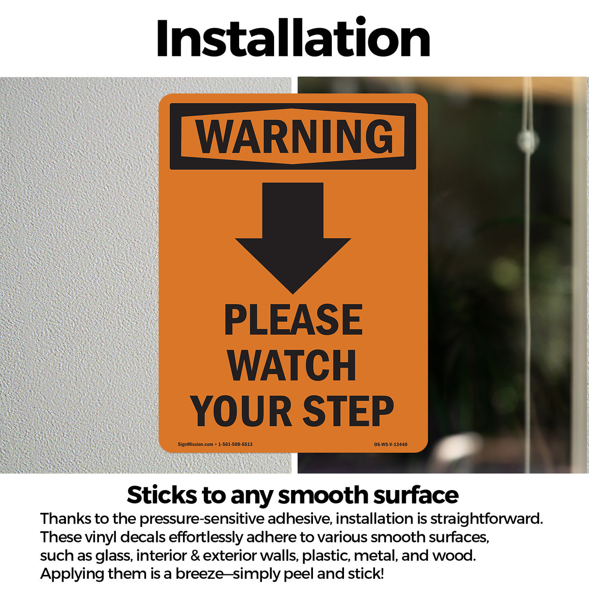 Please Watch Your Step [Down Arrow] With Symbol