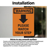 Please Watch Your Step [Down Arrow] With Symbol