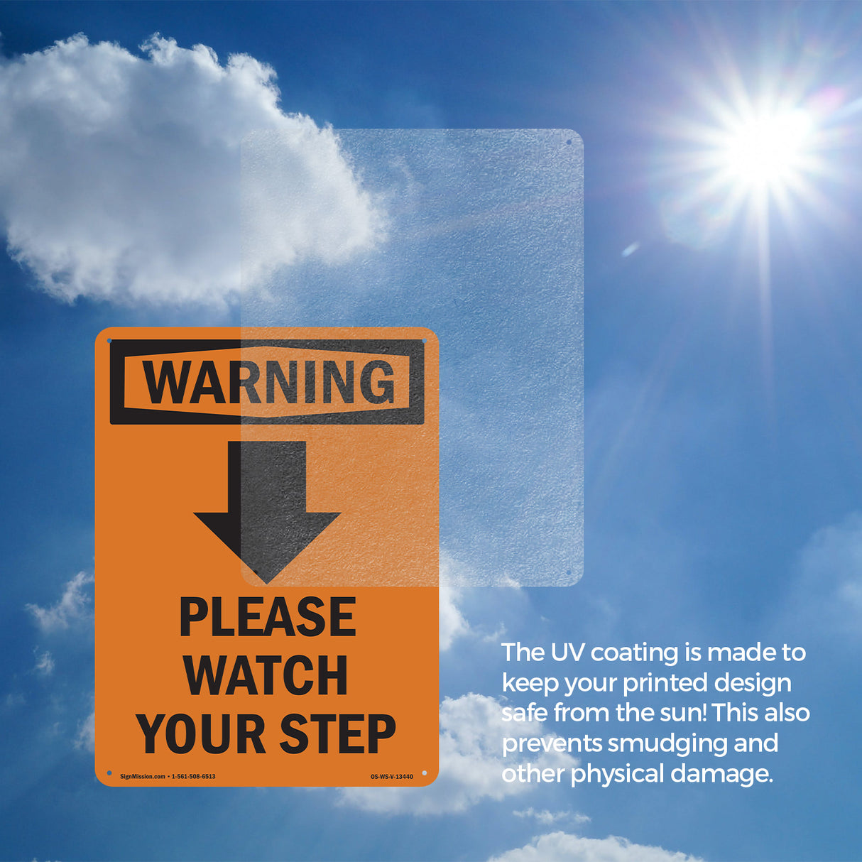 Please Watch Your Step [Down Arrow] With Symbol