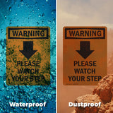 Please Watch Your Step [Down Arrow] With Symbol