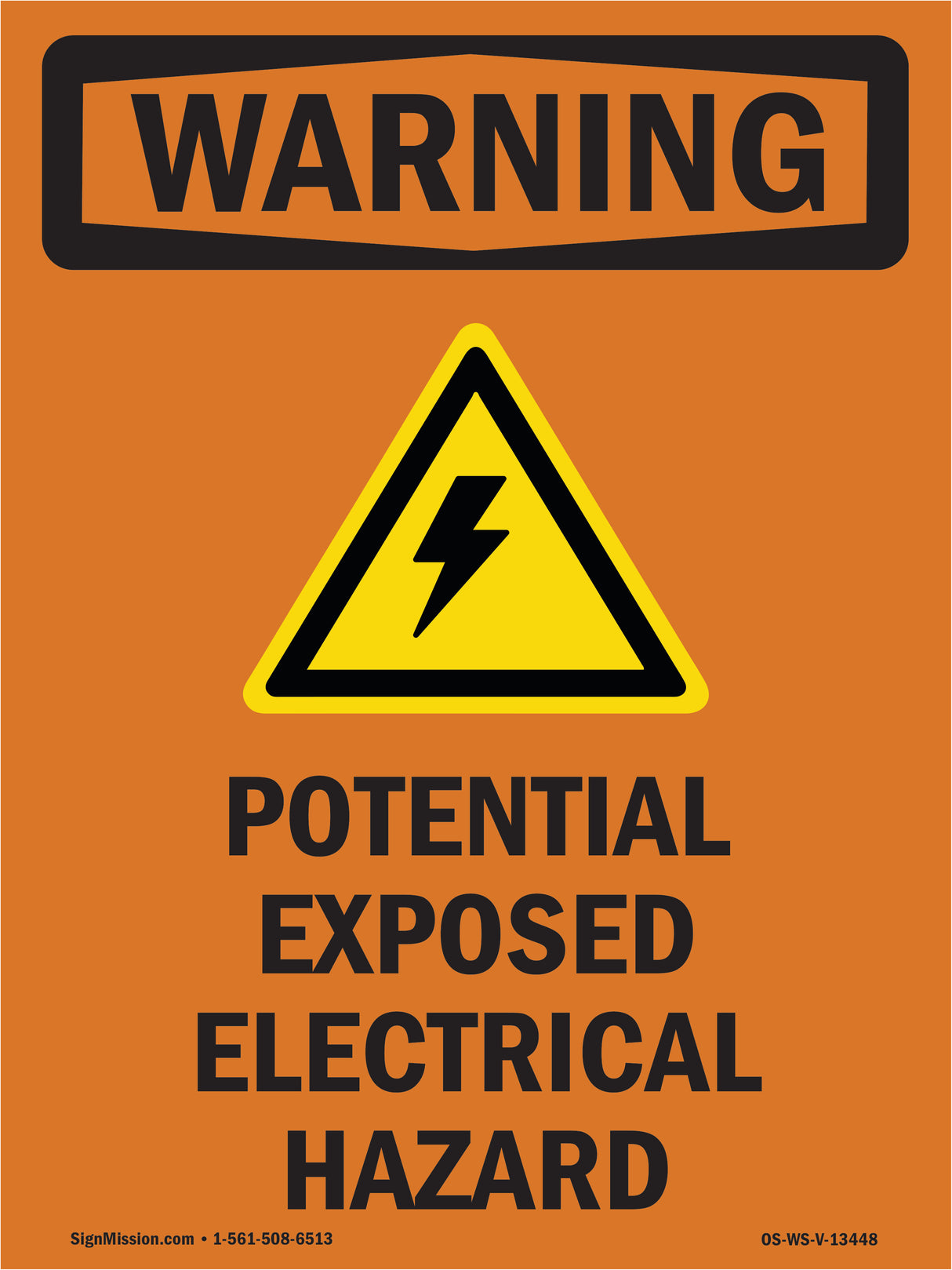 Potential Exposed Electrical Hazard With Symbol