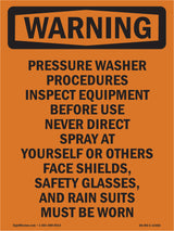 Pressure Washer Procedures Inspect Equipment