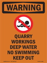 Quarry Workings Deep Water No With Symbol