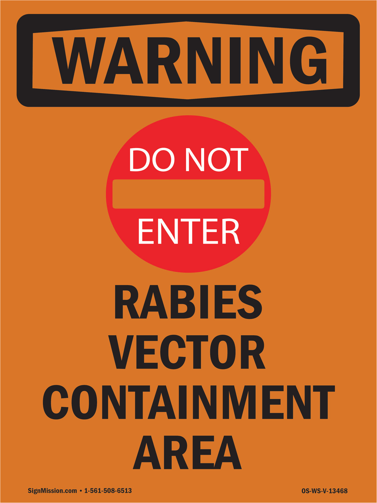 Rabies Vector Containment Area With Symbol