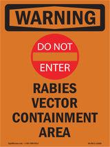 Rabies Vector Containment Area With Symbol