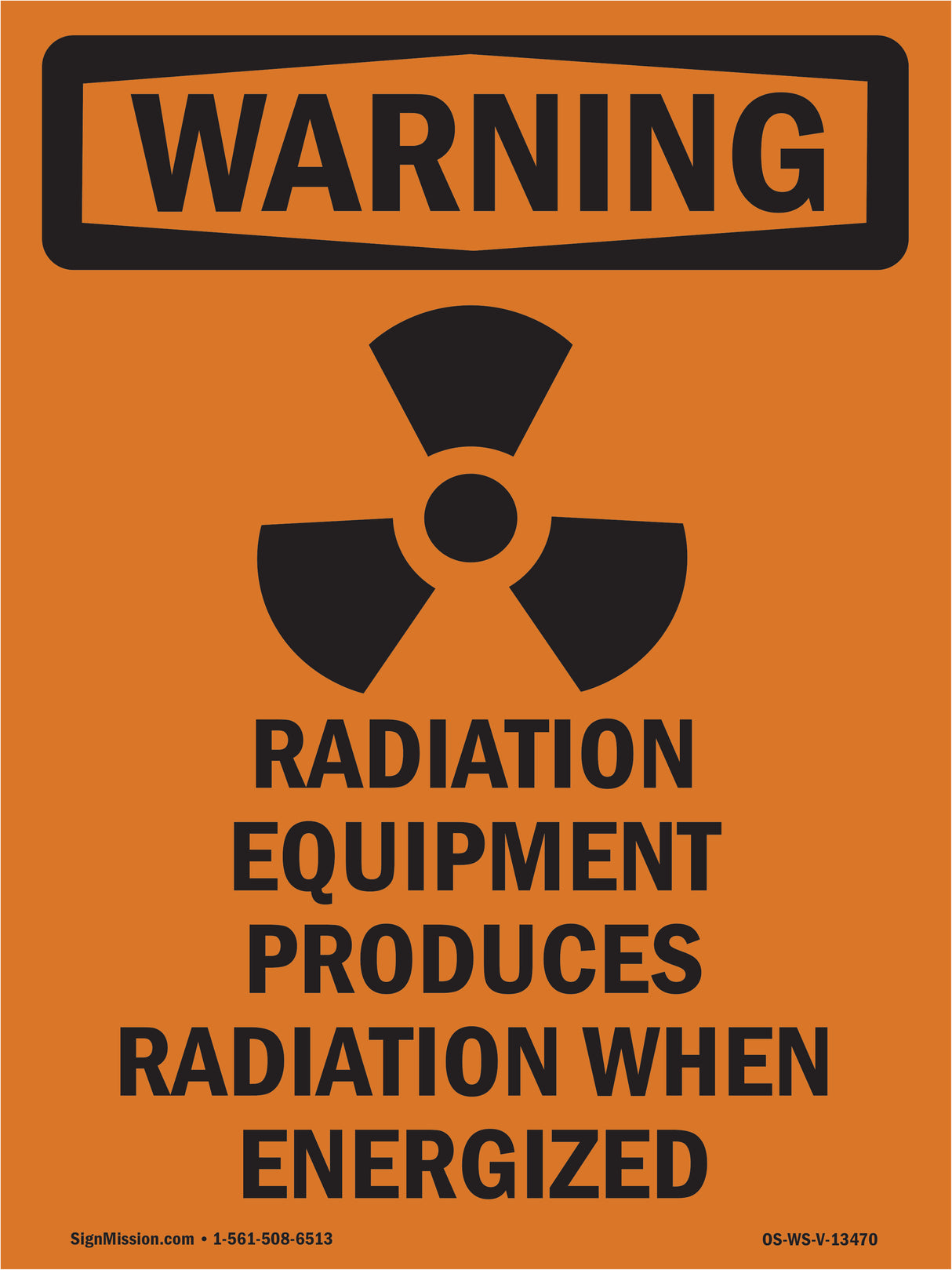 Radiation Equipment Produces With Symbol