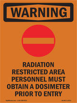 Radiation Restricted Area Personnel With Symbol