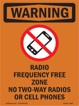 Radio Frequency Free Zone With Symbol