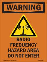 Radio Frequency Hazard Area With Symbol