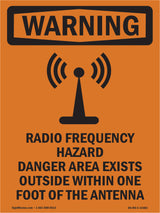 Radio Frequency Hazard Danger With Symbol