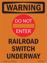 Railroad Switch Underway With Symbol