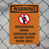 Renovation Work Contains Lead Do Not Enter