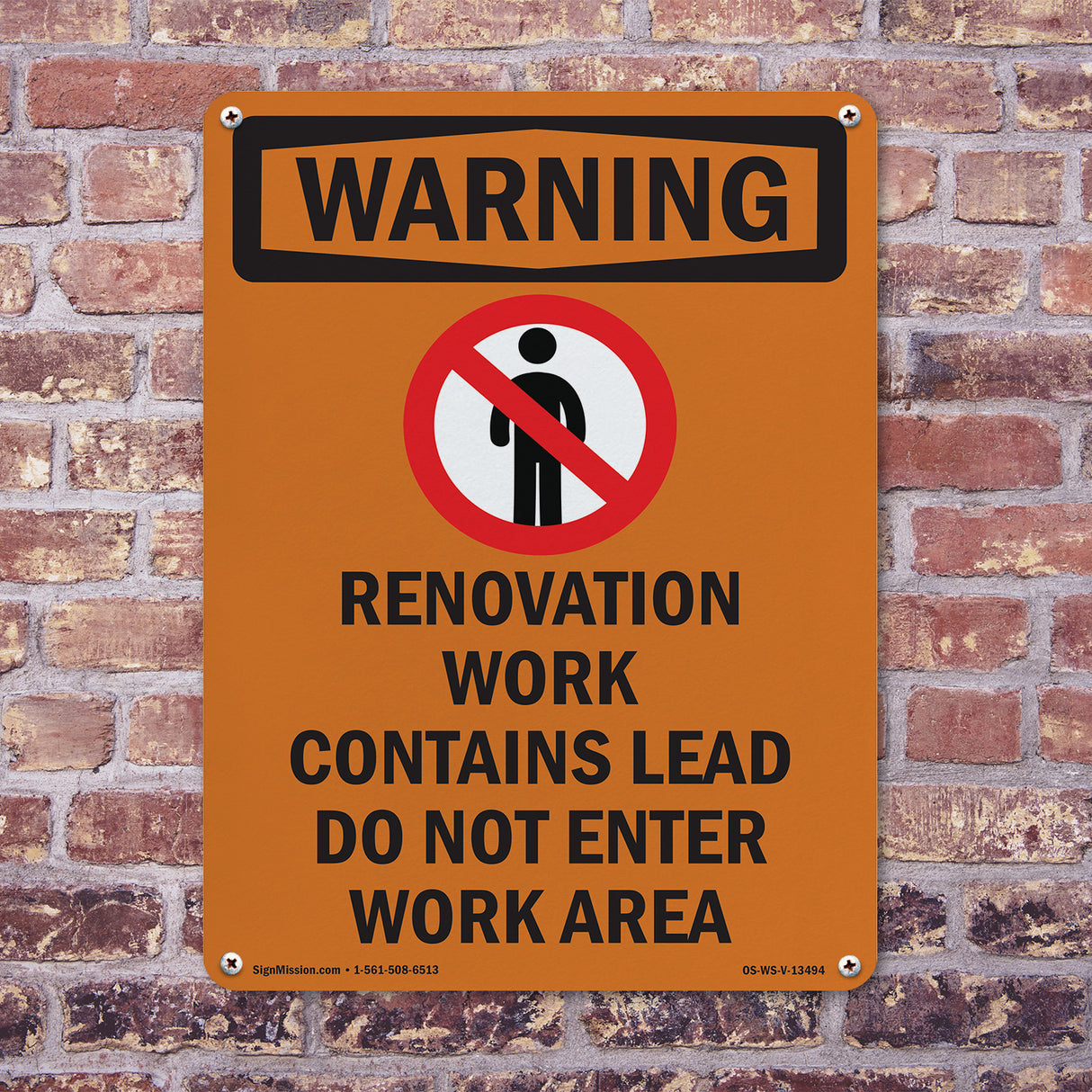 Renovation Work Contains Lead Do Not Enter