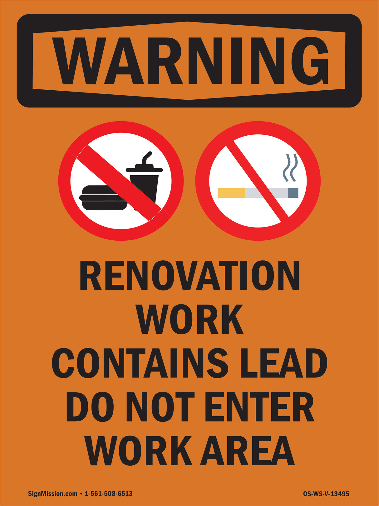 Renovation Work Contains Lead Do Not Enter