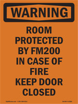 Room Protected By Fm200 In Case Of Fire