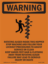 Rotating Auger Inside This Hopper With Symbol