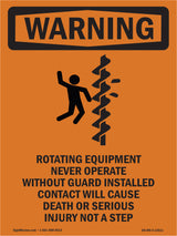 Rotating Equipment Never Operate With Symbol