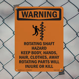 Rotating Shaft Hazard Keep Body, With Symbol