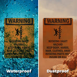 Rotating Shaft Hazard Keep Body, With Symbol