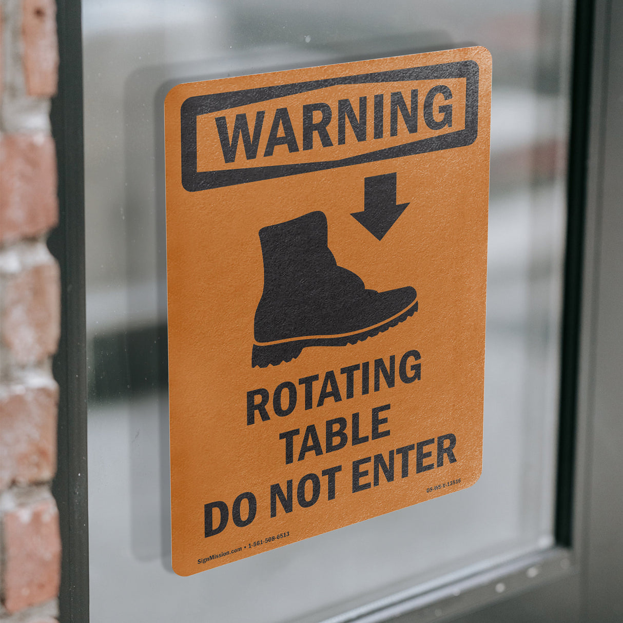 Rotating Table Do Not Enter With Symbol