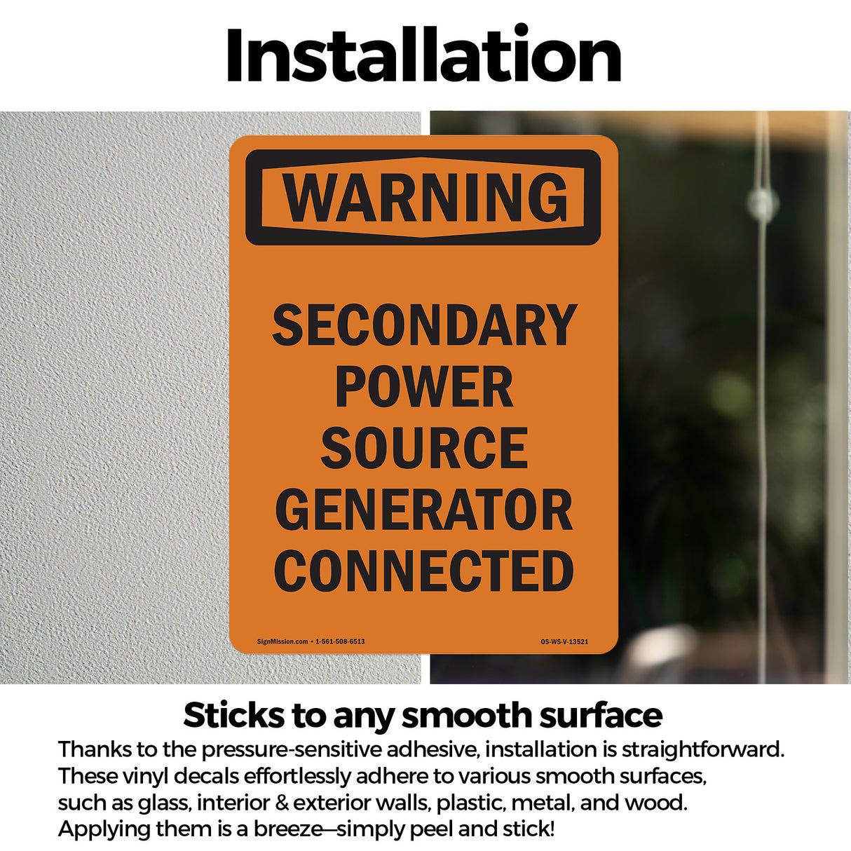 Secondary Power Source Generator Connected
