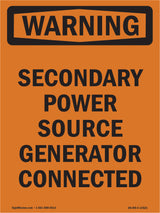 Secondary Power Source Generator Connected