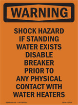 Shock Hazard If Standing Water