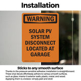 Solar PV System Disconnect Located At Garage