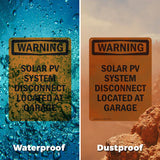 Solar PV System Disconnect Located At Garage