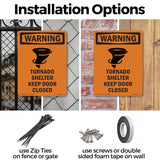 Tornado Shelter Keep Door Closed With Symbol
