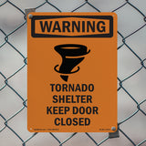 Tornado Shelter Keep Door Closed With Symbol
