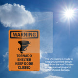 Tornado Shelter Keep Door Closed With Symbol