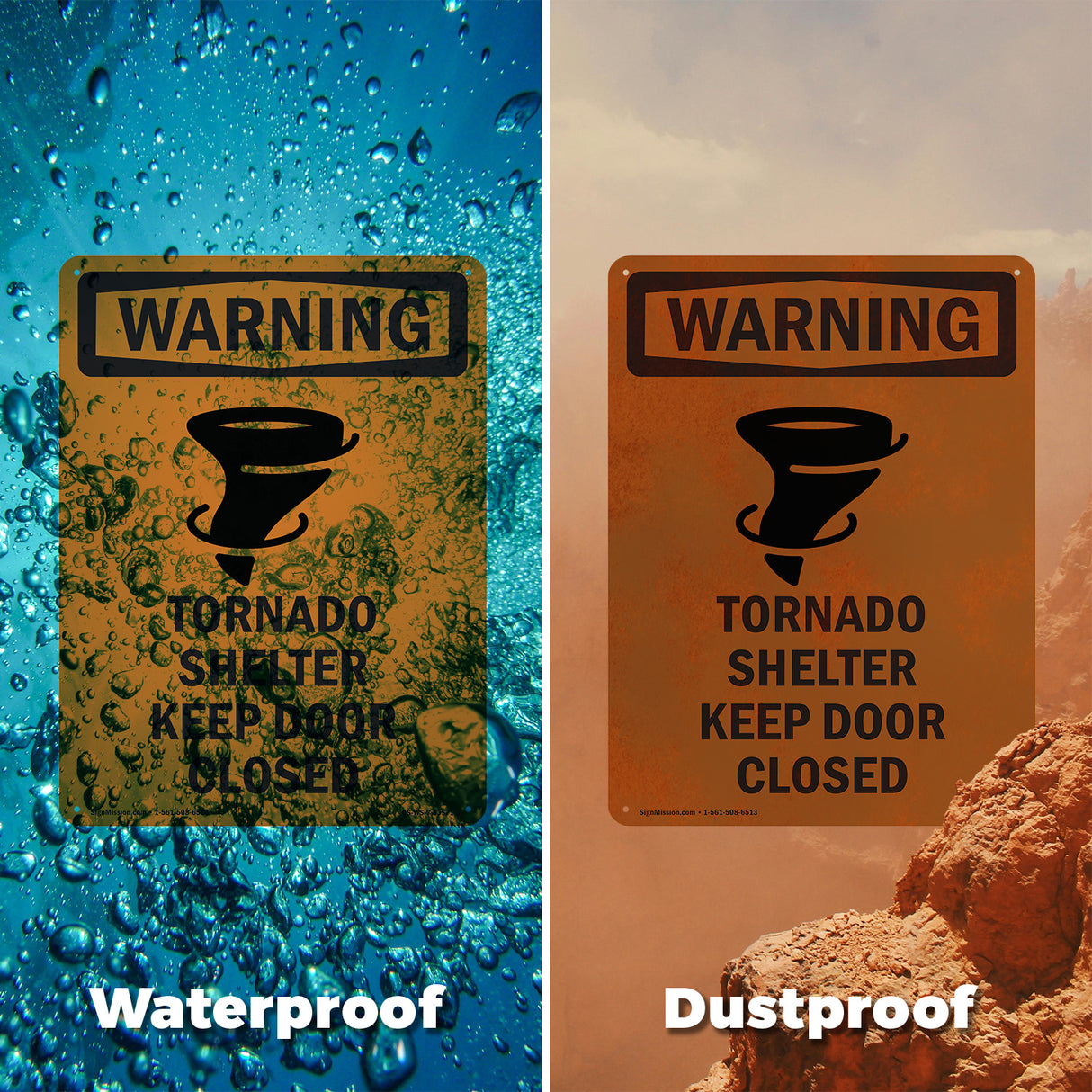 Tornado Shelter Keep Door Closed With Symbol