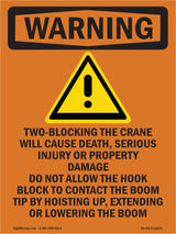 Two-Blocking The Crane Will Cause Death