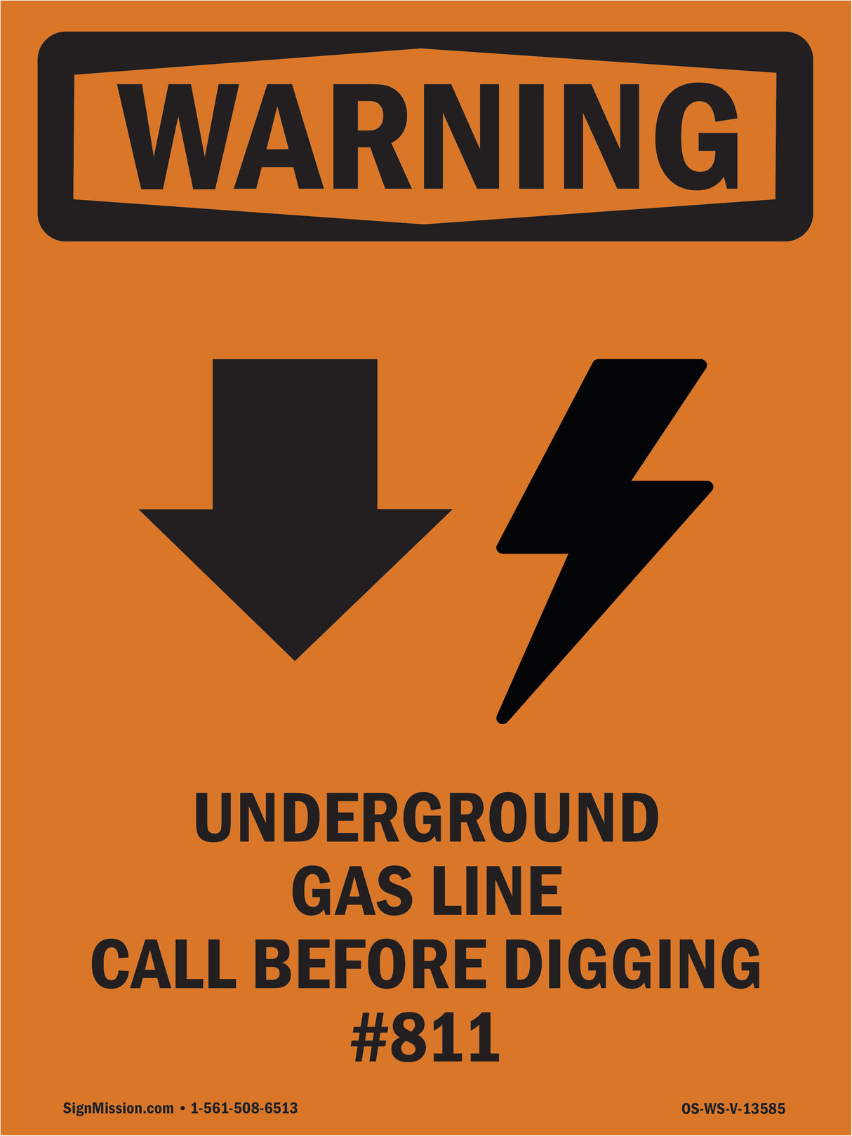 Underground Gas Line Call #811 Bilingual