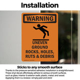 Uneven Ground Rocks, Holes, With Symbol