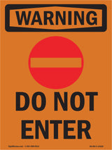 Do Not Enter With Symbol