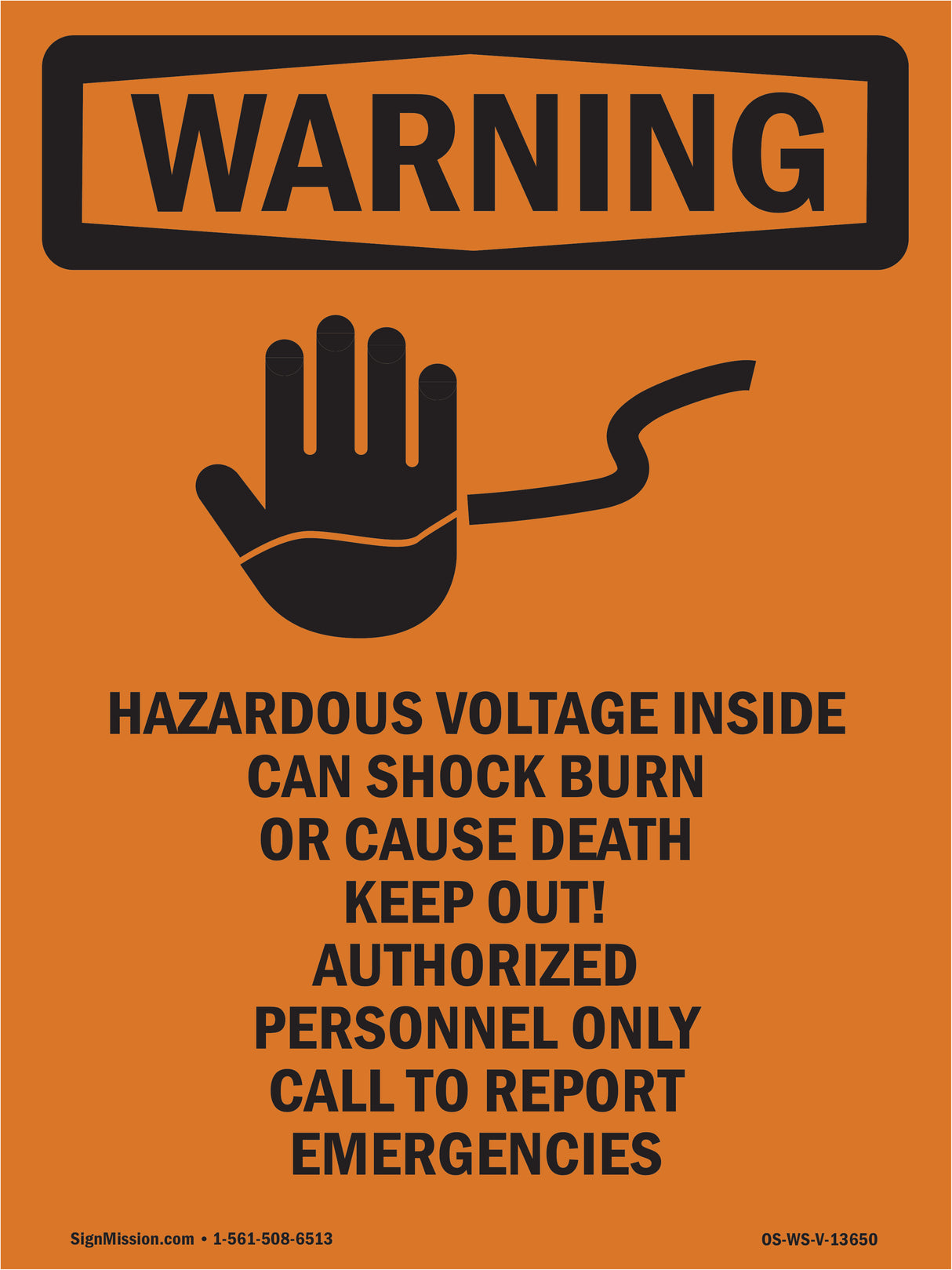 Hazardous Voltage Inside With Symbol