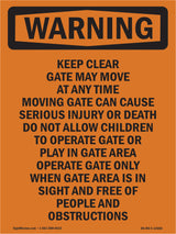 Keep Clear Gate May Move At Any