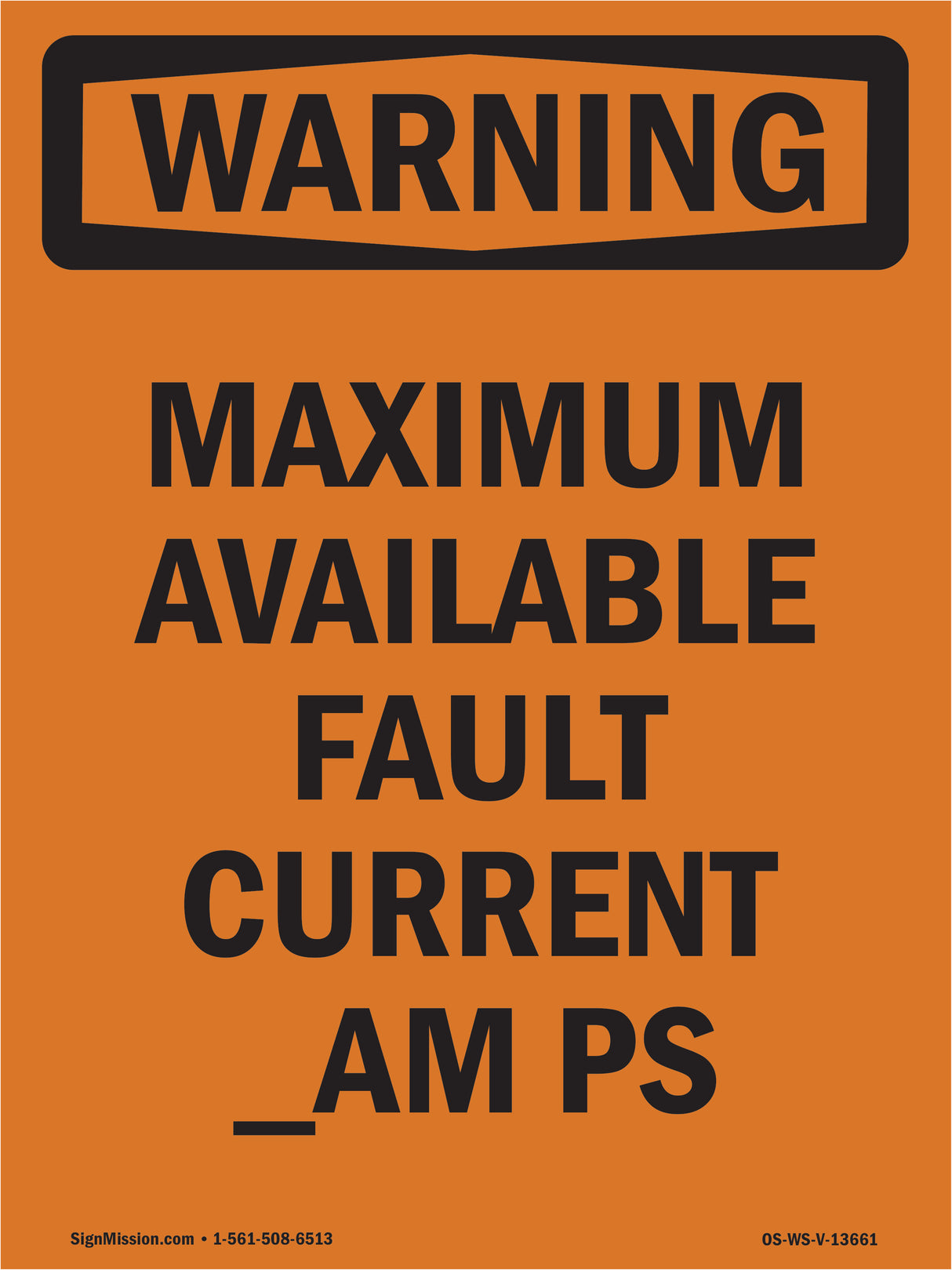 Maximum Available Fault Current____Amps
