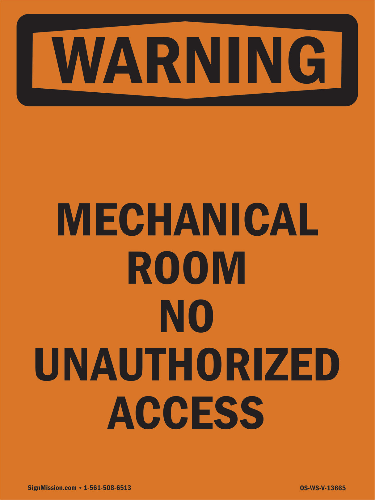 Mechanical Room No Unauthorized Access