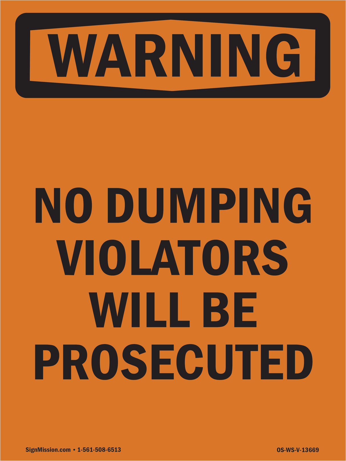 No Dumping Violators Prosecuted Spanish